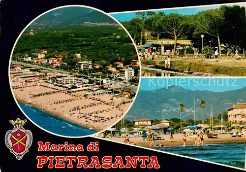 AK / Ansichtskarte Marina_di_Pietrasanta_IT Fliegeraufnahme Strandpartien 
