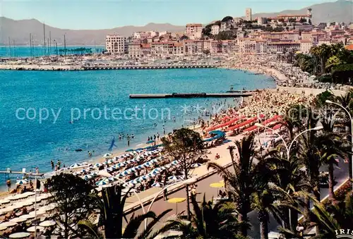 AK / Ansichtskarte Cannes_06 Les Plages le Port et le Suquet Au loin l Esterel 