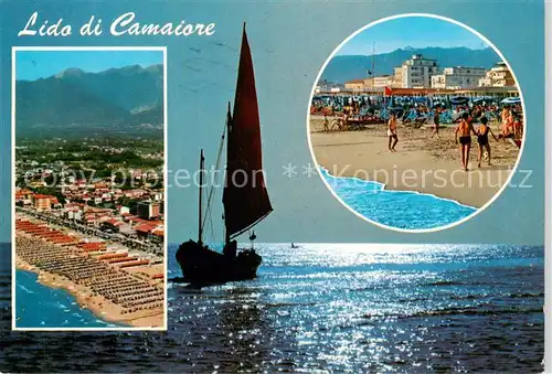 AK / Ansichtskarte Lido_di_Camaiore_Toscana_IT Fliegeraufnahme Strandpartie 