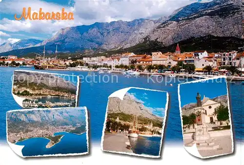 AK / Ansichtskarte Makarska_Croatia Teilansichten Fliegeraufnahmen 