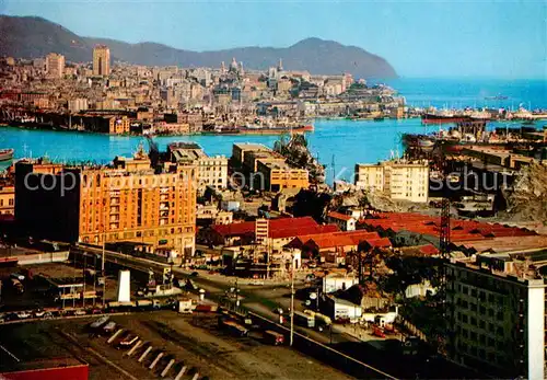 AK / Ansichtskarte Genova_Genua_Liguria_IT Panorama del Porto Entrata Autostrada 