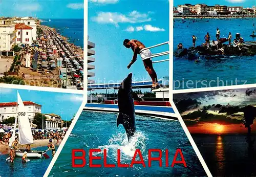 AK / Ansichtskarte Bellaria_Rimini_IT Strandpartien Delphinarium Stimmungsbild 