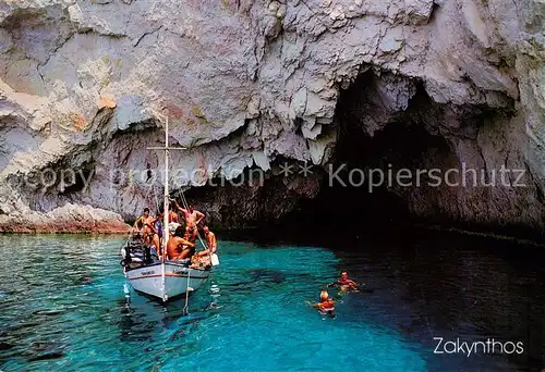 AK / Ansichtskarte Zakynthos_Zante_Greece Grotte Segelboot 