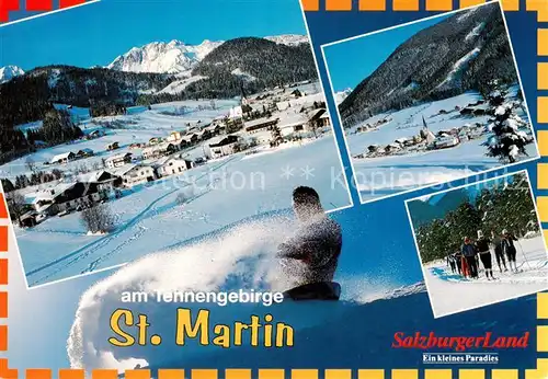 AK / Ansichtskarte St_Michael_Lungau_AT Panorama mit Tennengebirge Skigruppe 