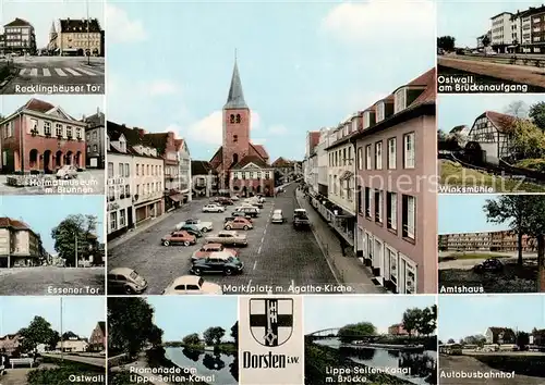 AK / Ansichtskarte  Dorsten Teilansichten Marktplatz mit Agatha-Kirche Dorsten