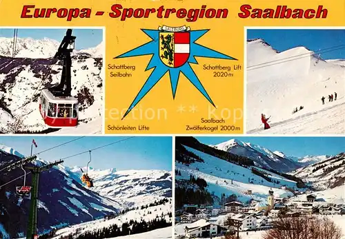 AK / Ansichtskarte  Saalbach_-Hinterglemm_AT Schattberg Seilbahn Schattberg Lift Schoenleiten Lifte Zwoelferkogel 