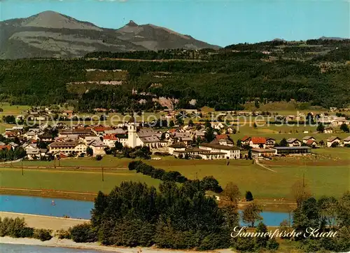 AK / Ansichtskarte  Kuchl_Salzburg_AT Panorama mit Buergerau See und Schmittenstein 