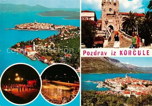 AK / Ansichtskarte  Korcula_Curzola_Croatia Fliegeraufnahme Schloss Panorama 