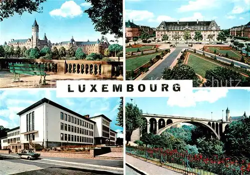AK / Ansichtskarte 73861078 Luxembourg__Luxemburg Teilansichten Kirche Bruecke 