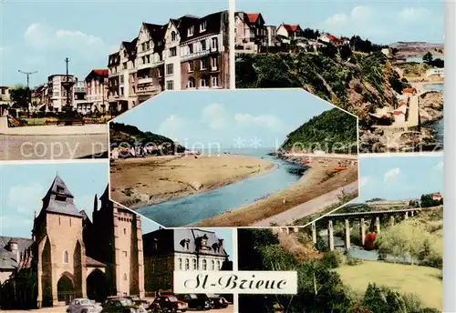 AK / Ansichtskarte  St-Brieuc_22_Cotes-d_Armor Place Duguesclin LAnse aux Moines et Pointe du Reselier Cathedrale et Hotel de Ville Pont et Vallee de Toupin 