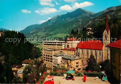 AK / Ansichtskarte  Badgastein_AT Kirche Tauernbahn Gamskarkogel 