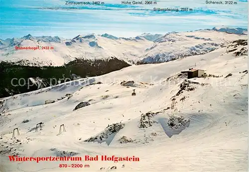 AK / Ansichtskarte  Bad_Hofgastein_AT Schlossalmbahn Bergstation Kleine Scharte Haitzing und Schlossalmskigebiet 