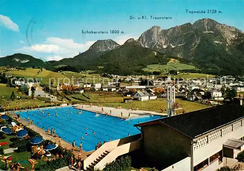 AK / Ansichtskarte  Abtenau_AT Freibad Schoberstein Gr und Kl Traunstein Tagweide 