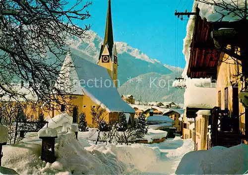 AK / Ansichtskarte  Abtenau_AT Ortsmotiv mit Kirche und Tennengebirge 