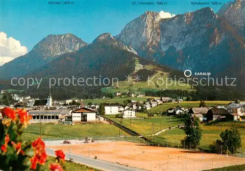 AK / Ansichtskarte  Abtenau_AT im Lammertal mit Tennisplatz 