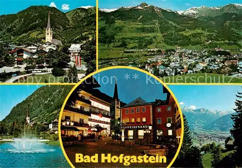 AK / Ansichtskarte 73861177 Bad_Hofgastein_AT Teilansicht mit Schlossalmskigebiet und Hundskopf Kurpark Kaiser Franz Platz Hohen Tauern 