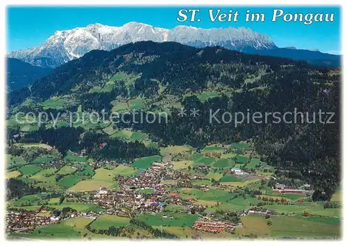AK / Ansichtskarte 73861185 St_Veit_Pongau_Salzburg_AT Fliegeraufnahme mit Hochkoenig 