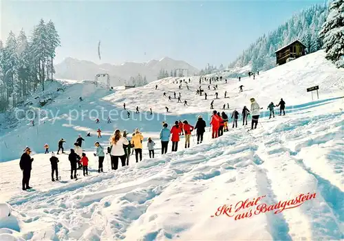 AK / Ansichtskarte  Badgastein_AT Schihaserl und uebungswiese an der Stubnerkogeltalstation 