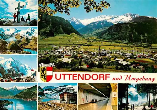 AK / Ansichtskarte  Uttendorf_Salzburg_AT Kitzsteinhorn Tauernkraftwerke Grossglockner Zell am See Felbertauerntunnel Krimmler Wasserfaelle 