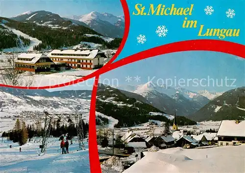 AK / Ansichtskarte  St_Michael_Lungau_AT Jugendherberge St Michael Skilift Panorama 