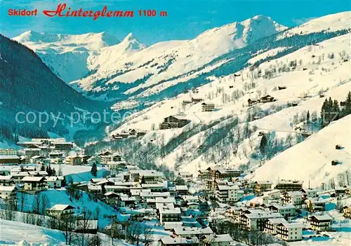 AK / Ansichtskarte  Hinterglemm_Saalbach mit Talschluss Hinterglemm_Saalbach