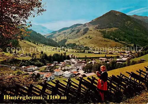 AK / Ansichtskarte  Hinterglemm_Saalbach mit Zwoelferkogel Hinterglemm_Saalbach