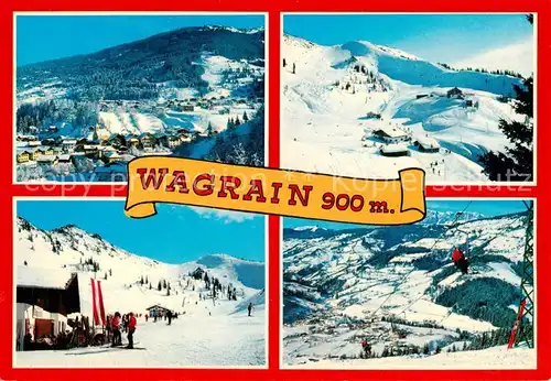 AK / Ansichtskarte 73861302 Wagrain__Salzburg_AT Panorama Skipiste Sessellift 