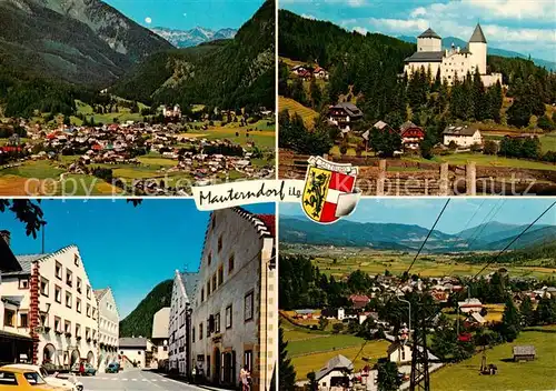 AK / Ansichtskarte  Mauterndorf_AT mit Radstaedter Tauern Schloss Mauterndorf Die Alten Giebelhaeuser Grossecklift 