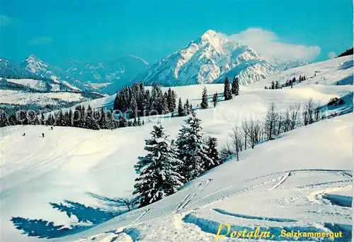 AK / Ansichtskarte  Postalm_1200m_Strobl_Wolfgangsee_AT Panorama mit Rinnkogel 