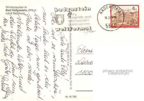 AK / Ansichtskarte  Bad_Hofgastein_AT Winteridyll mit Kirche 