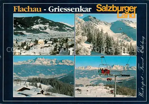 AK / Ansichtskarte  Flachau Wintersportgebiet Griessenkar Panorama Sessellift Flachau