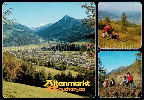 AK / Ansichtskarte 73861346 Altenmarkt_Zauchensee_AT Panorama Wanderer 