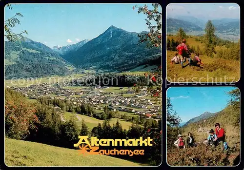 AK / Ansichtskarte  Altenmarkt_Zauchensee_AT Panorama Wanderer 