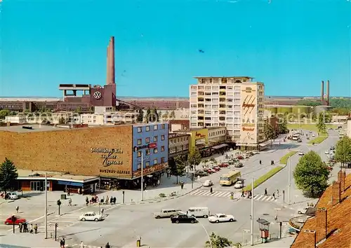 AK / Ansichtskarte  Wolfsburg Porschestrasse und Volkswagenwerk Industrie Wolfsburg