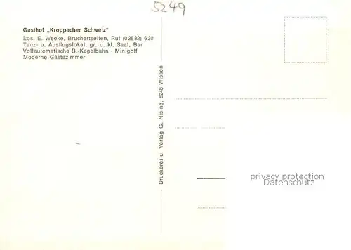 AK / Ansichtskarte  Bruchertseifen Gasthof Kroppacher Schweiz Bruchertseifen