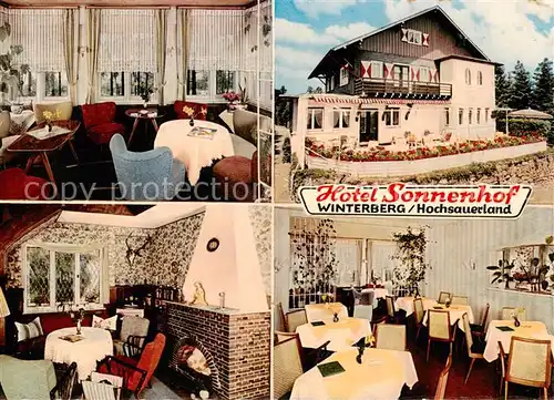 AK / Ansichtskarte  Winterberg_Hochsauerland Hotel Sonnenhof Restaurant Kaminzimmer Winterberg_Hochsauerland