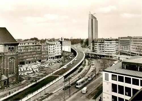 AK / Ansichtskarte  Duesseldorf Hochstrasse und Thyssenhaus am Jan-Wellem-Platz Duesseldorf