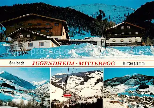 AK / Ansichtskarte  Saalbach_-Hinterglemm_AT Jugendheim Mitteregg Panorama Seilbahn 