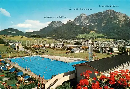 AK / Ansichtskarte  Abtenau_AT Schwimmbad Schoberstein Gr und Kl Traunstein Tagweide 