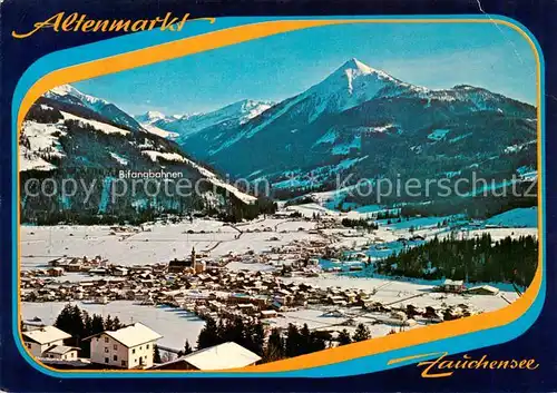 AK / Ansichtskarte 73861442 Altenmarkt_Zauchensee_AT Panorama mit Bifangbahnen 