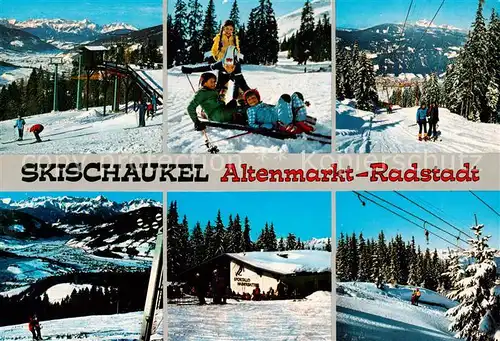 AK / Ansichtskarte  Altenmarkt_Pongau Skischaukel Altenmarkt Radstadt Skilifte Teilansichten Altenmarkt Pongau