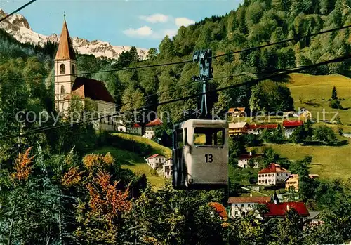 AK / Ansichtskarte  Hallein_AT Salzbergbahn mit Duerrnberg und Kirche 