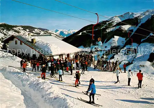 AK / Ansichtskarte  Saalbach_-Hinterglemm_AT Mittelstation der Reiterkogel Lifte mit Schattberg 