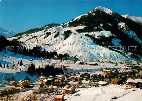 AK / Ansichtskarte  Hinterglemm_Saalbach mit Zwoelferkogel Hinterglemm_Saalbach