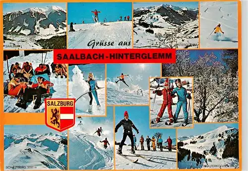 AK / Ansichtskarte  Saalbach_-Hinterglemm_AT Skiparadies in den Kitzbueheler Alpen Teilansichten 