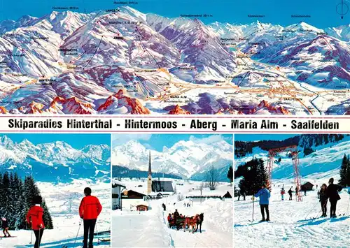 AK / Ansichtskarte  Hinterthal_AT mit Hintermoos Aberg Maria Alm und Saalfelden Teilansichten 