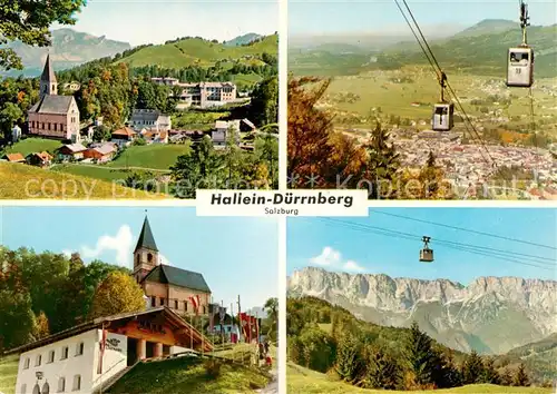 AK / Ansichtskarte  Hallein_AT Duerrnberg Kirche Seilbahn 