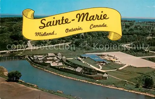 AK / Ansichtskarte  Sainte_Marie_Midland among the Hurons aerial view 