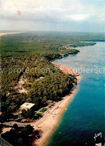 AK / Ansichtskarte  L_Herbe_Lege-Cap-Ferret_33_Gironde Vue d ensemble au fond le Canon et l Océan vue aérienne 