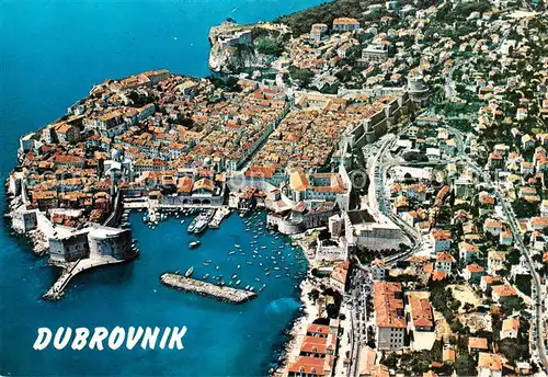 AK / Ansichtskarte  Dubrovnik_Ragusa_Croatia Altstadt Festung Hafen 